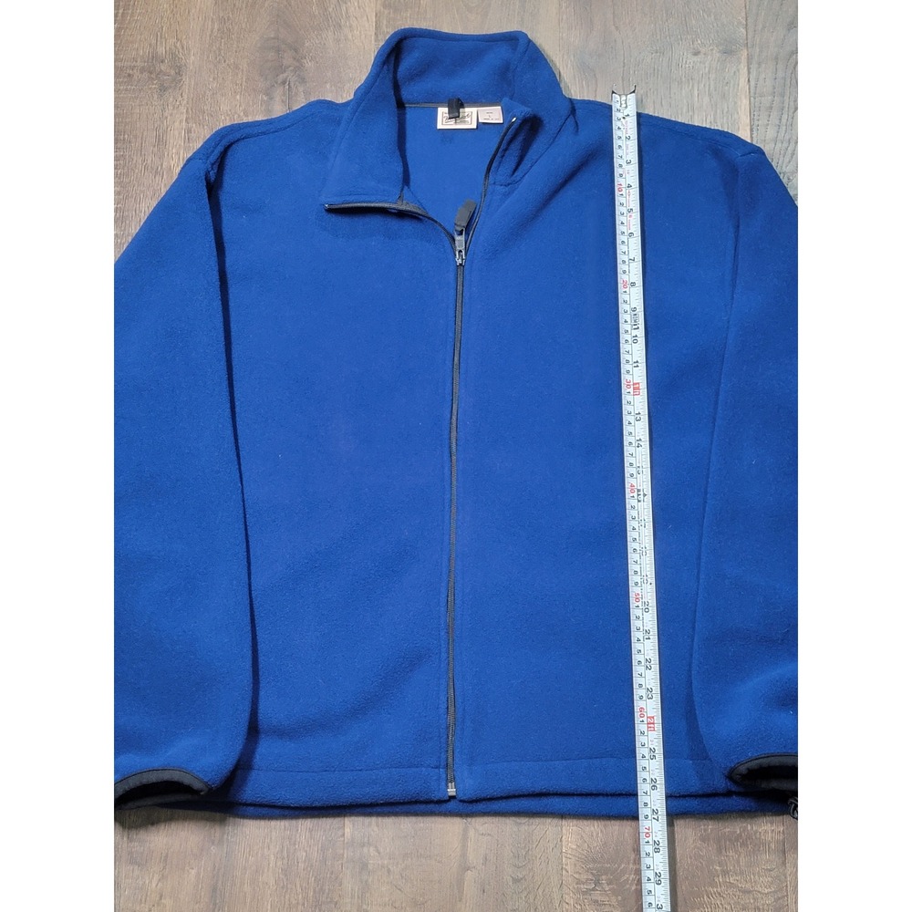 Woolrich Polartec Fleece Jacket Mens Large Blue Full Zip Made in USA 17107